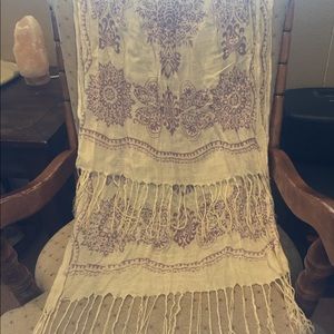 White and Purple Scarf